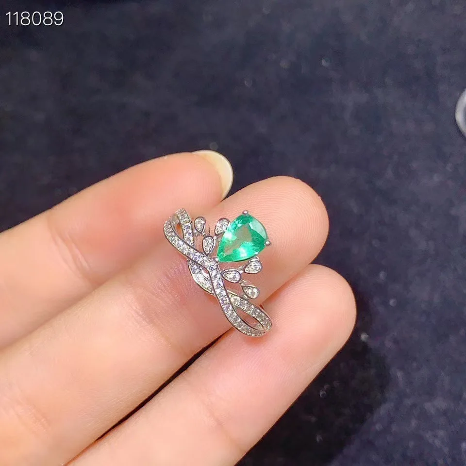 

Natural emerald ring, classic style, best selling, good quality gemstone, 925silver, natural colored gemstone monopoly