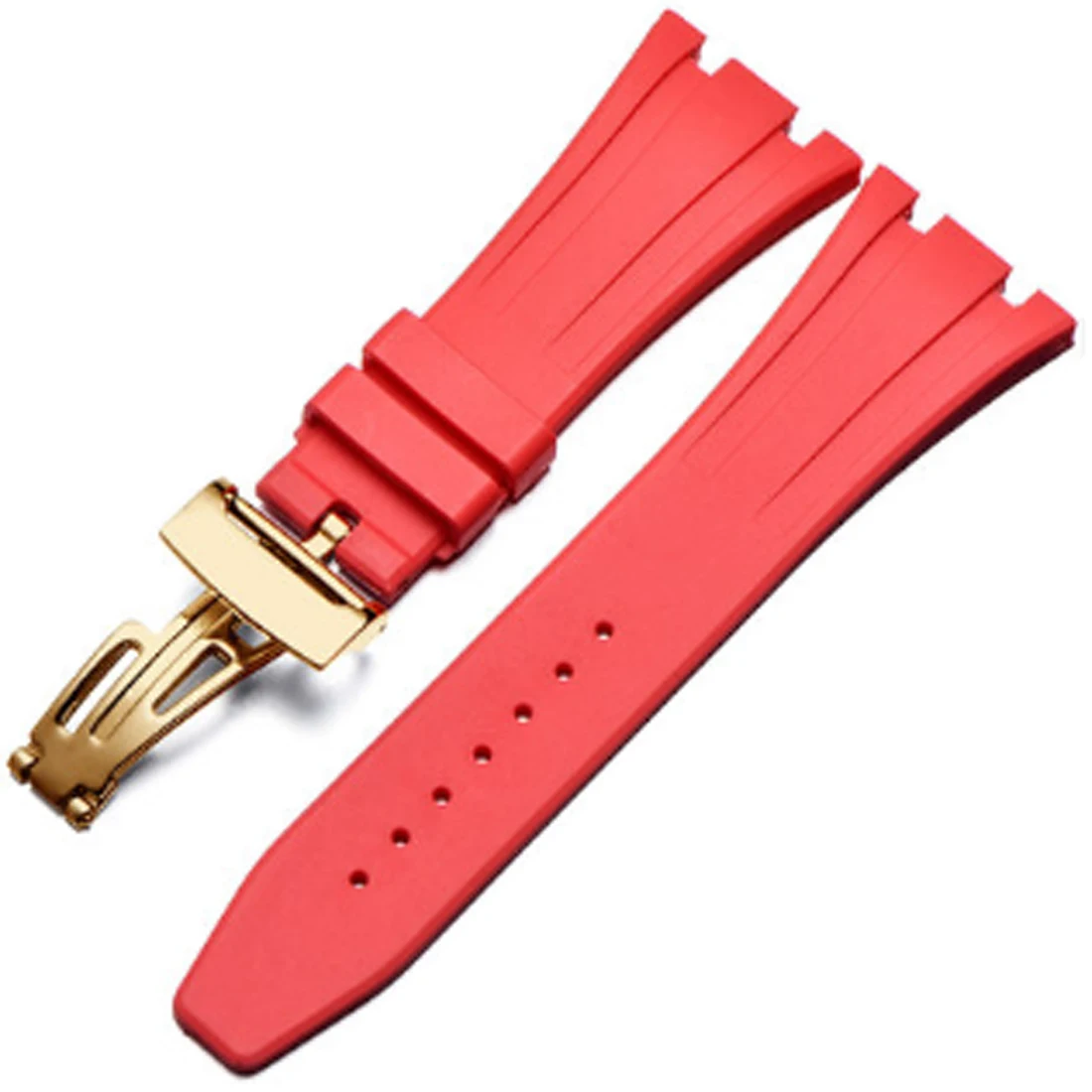 

28mm Metal Clasp Strap Watch Accessories Rubber Silicone Watch Band Chain for Audemars Piguet Royal Oak Offshore 15703 AP100
