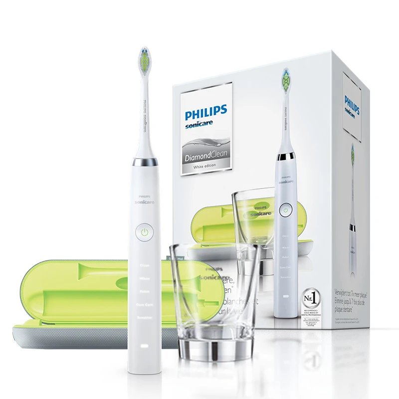 Электрическая зубная щетка Philips Sonicare HX9332 с белым кристаллом напоминания для
