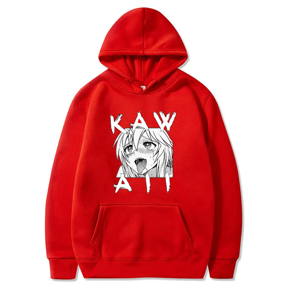 Kawaii Ahegao 2020 осень и зима Harajuku Модные мужские толстовки с капюшоном забавным