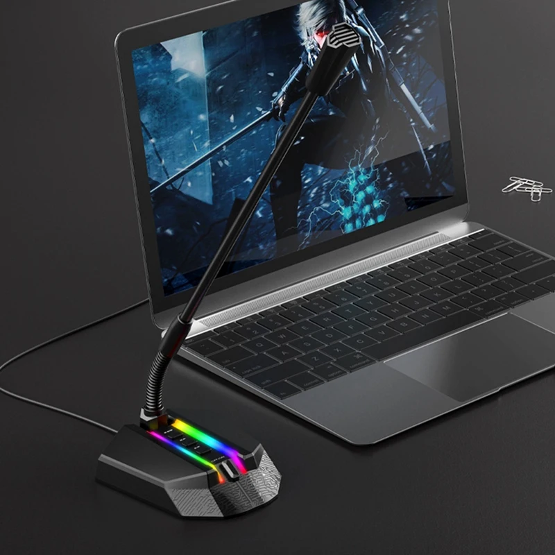 Цветная (Rgb) микрофон световой компьютерный на весь экран онлайн Cl Live Запись офис