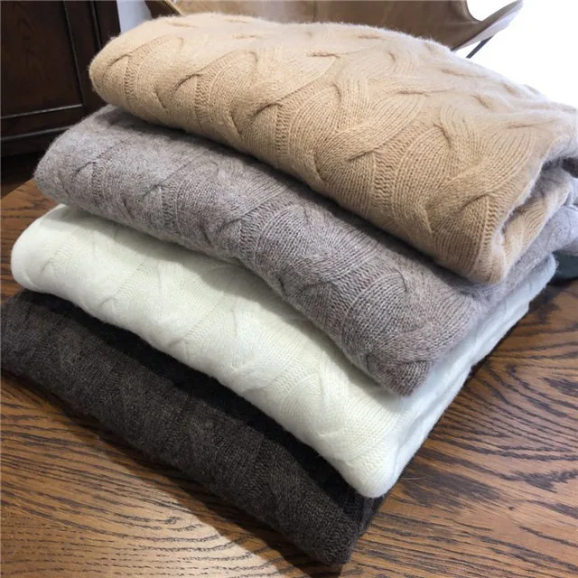 

Sweater Wool Women and Cashmere Pullover Twist Sweater Women Loose Autumn and Winter New Sweater Women