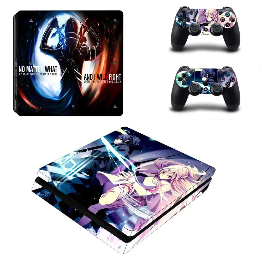 Sword Art онлайн PS4 тонкие наклейки PS 4 Play станция виниловые Pegatinas для playstation тонкая