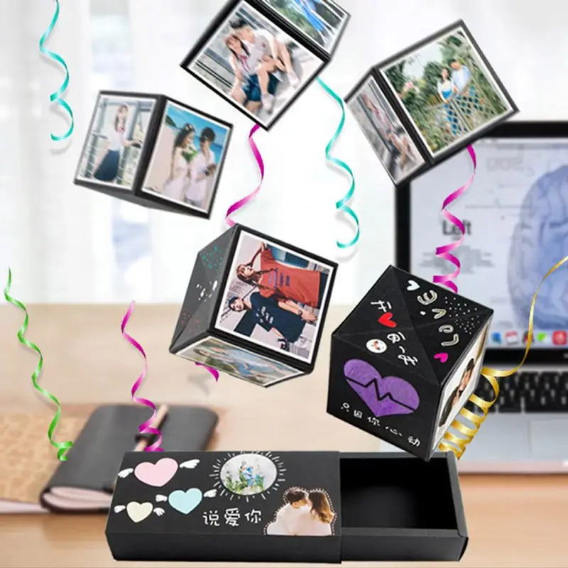 Diy Gift Box Photo Album Scrapbook Jump Book Birthday Wedding Surprise Present Funny Box