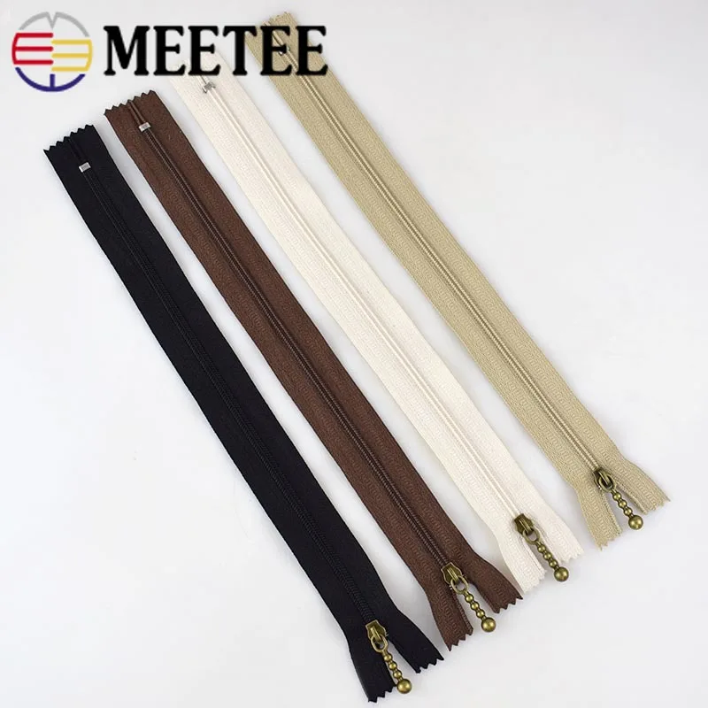Meetee 20 штук 3 #12-25 см нейлоновая застёжка-молния закрытый конец молния куртка DIY
