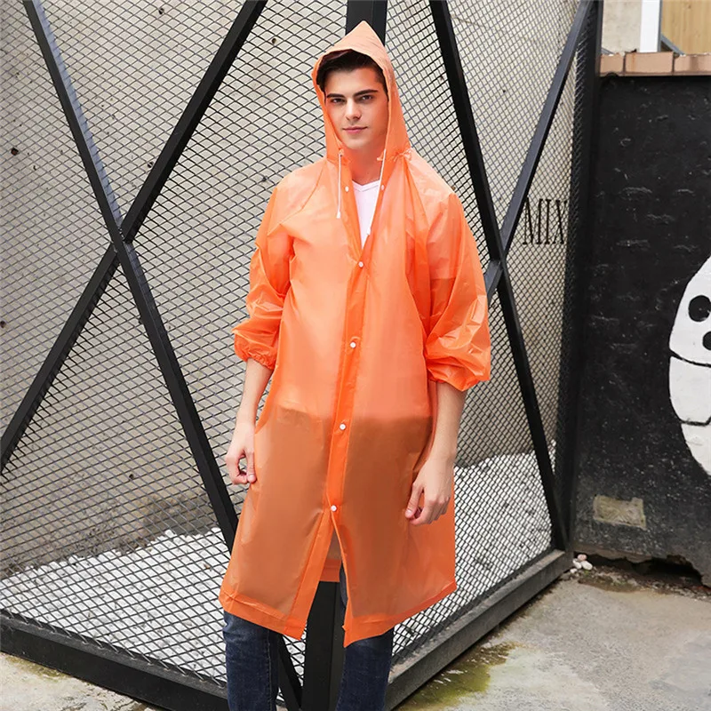 NEW Men Women Waterproof Jacket PE Hooded Raincoat Rain Coat Poncho Rainwear Unisex | Женская одежда