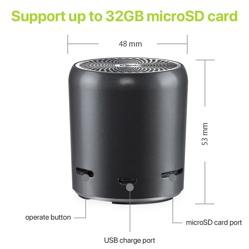 Портативная bluetooth Колонка EWA A107S mp3 плеер мини динамик TWS беспроводная звуковая