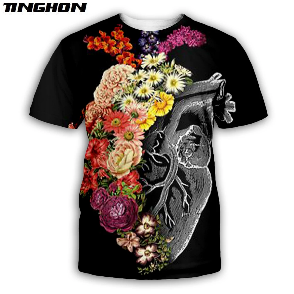 Женская/мужская футболка с рисунком розы летняя стильная принтом новинка