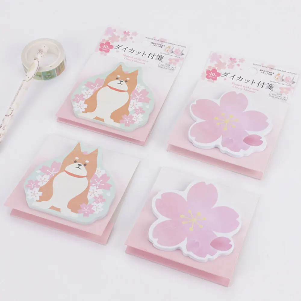 

4Pcs Sakura Themed Creative Pad Paper Adorable Note Paper Japanese Style Memo Pad (Style A B D)