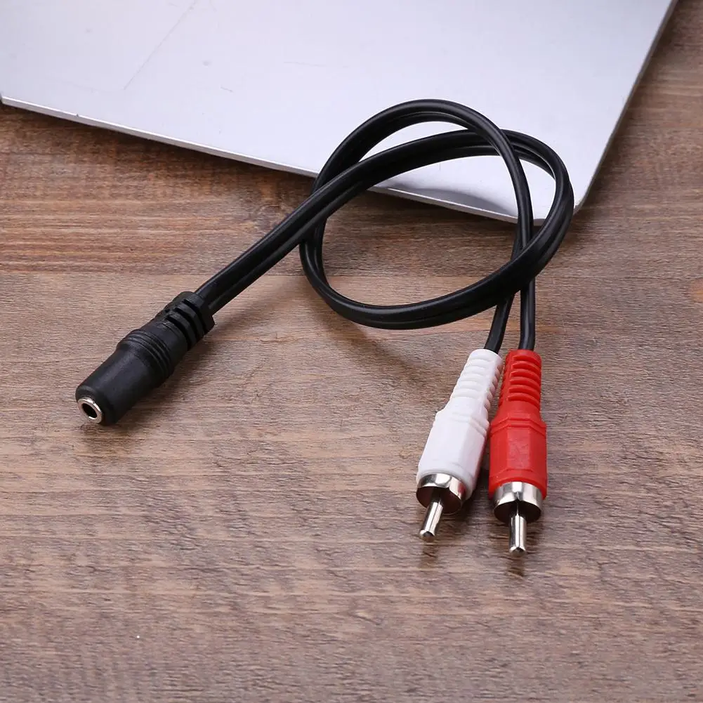 MP3/MP4 3 5 мм разъем стерео 2-RCA штекер Aux аудио конвертер адаптер кабель DVD TV VCD