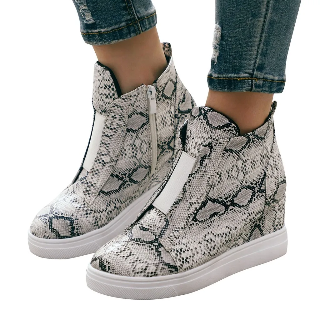 Женские ботинки на танкетке SAGACE повседневные ботильоны в стиле ретро зимние