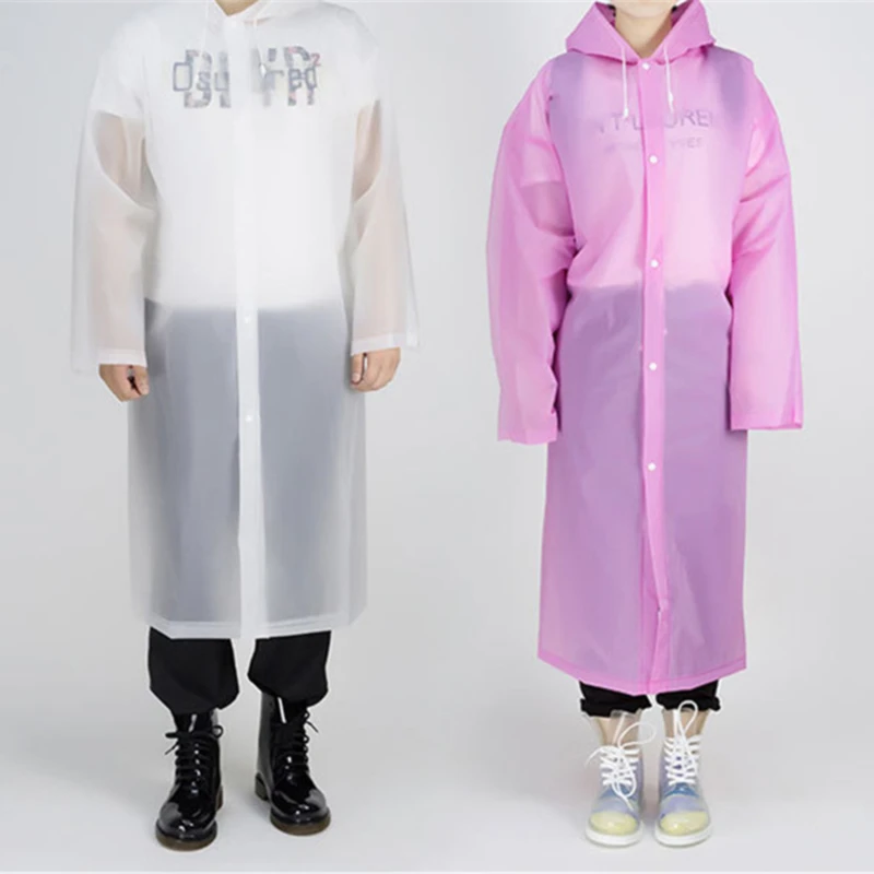 Экологичный женский дождевик мужской синий с капюшоном пончо мотоциклетный