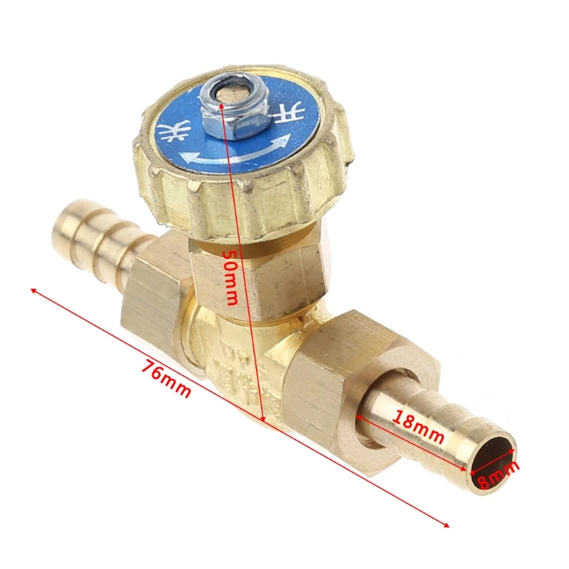 

Elbow Brass Needle Valve 8mm Propane Butane Gas Adjuster Barbed Spigots 1 Mpa