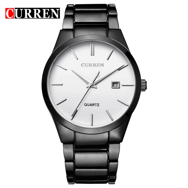 Фото CURREN классические модные деловые мужские часы роскошные с отображением даты