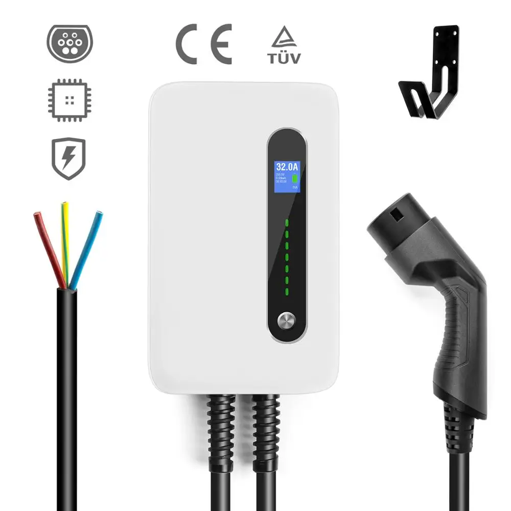 1Phase EV Charging Station Cable 32A Electric Car Charger With Type 2 Plug 7.6KW EVSE Level IEC 62196-2 Standard For Tesla | Автомобили и