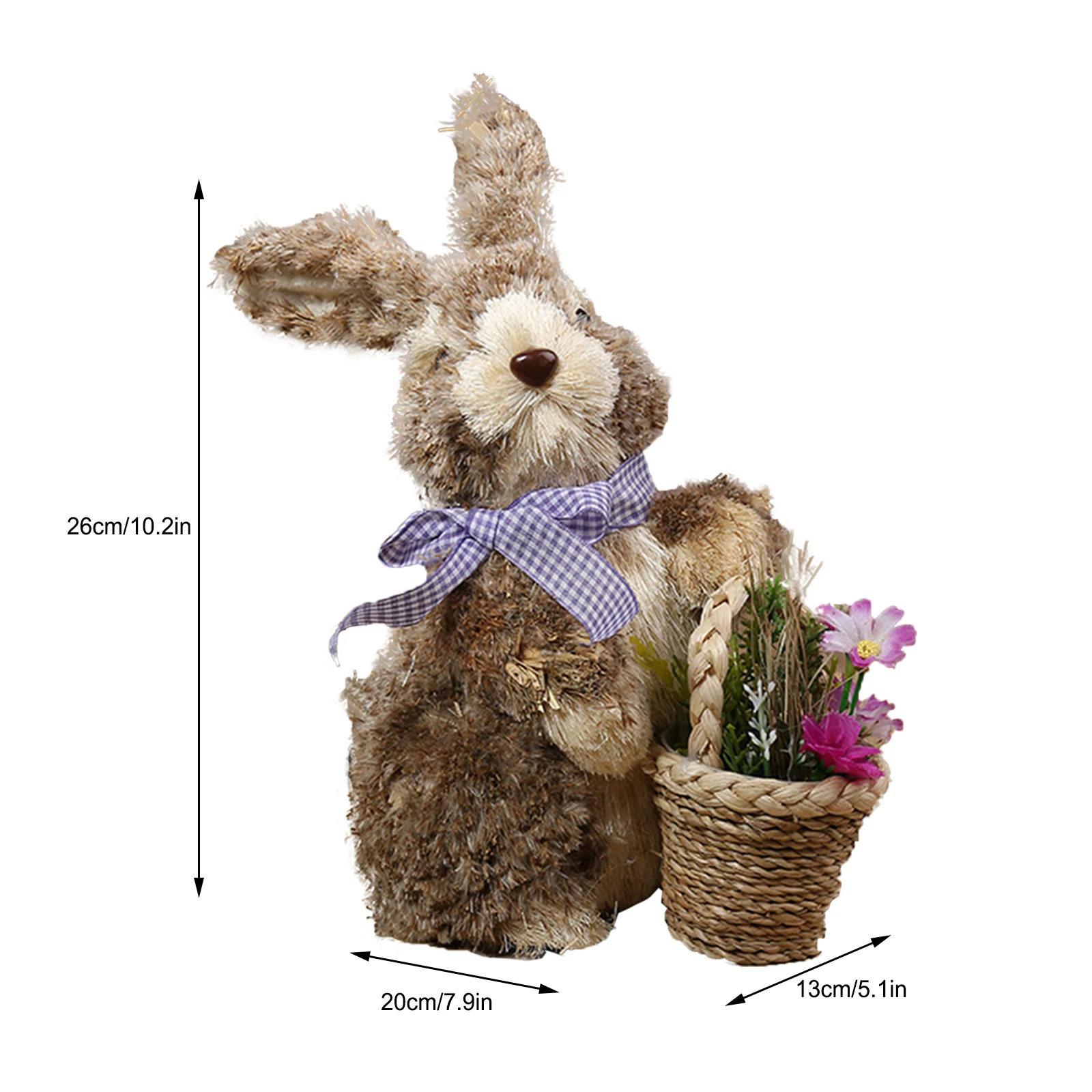 

1pc Straw Rabbit Decor Simple Lifelike Handmade Straw Rabbit Woven Rabbit Decor for Home Shop