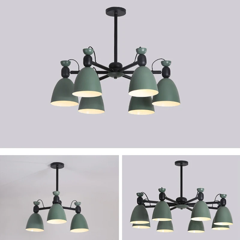 Современная Минималистичная металлическая люстра E27 универсальные светодиодные