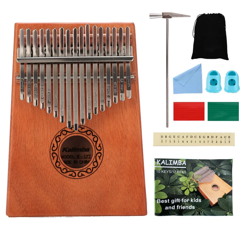 Калимба 17-клавишным высокого качества деревянный акации музыкальный инструмент