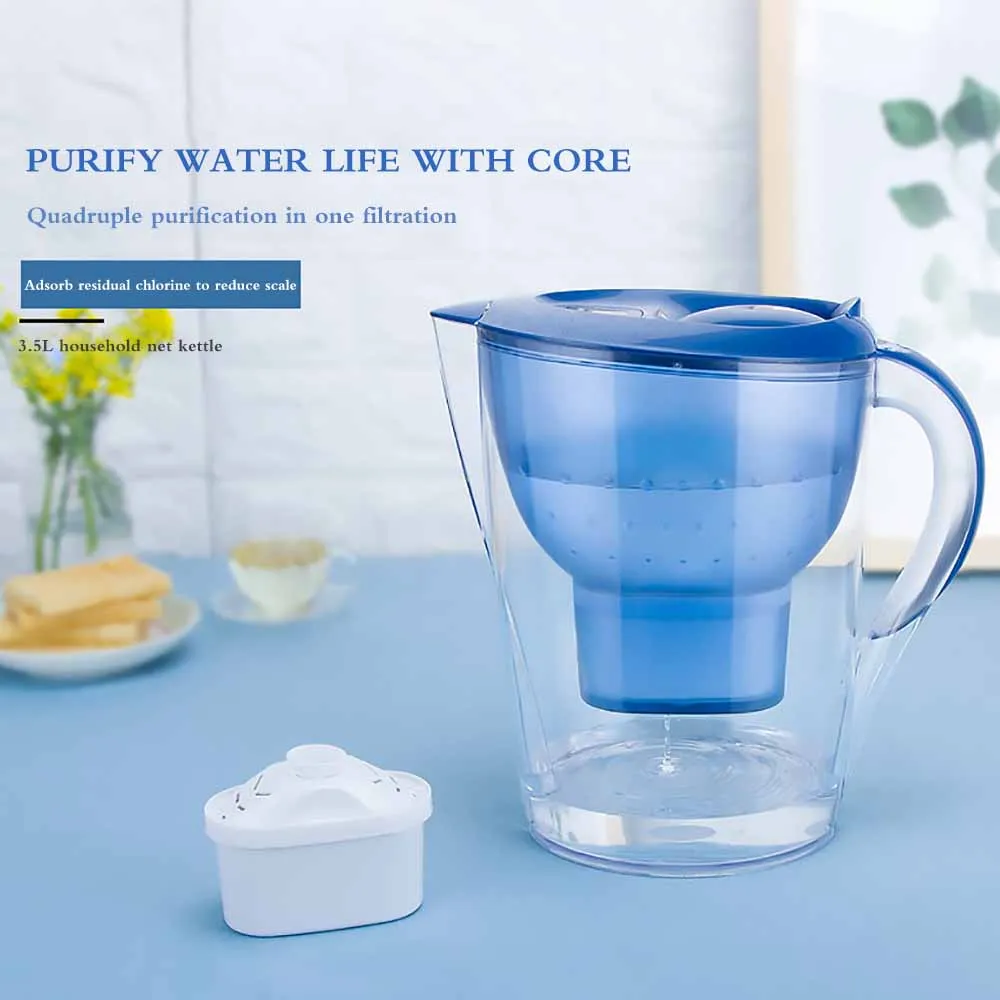 

3.5L Household Direct Drink Net Kettle Kitchen Faucet Tap Water Purifier MINI portable Activated carbon Cups Filter Pitcher