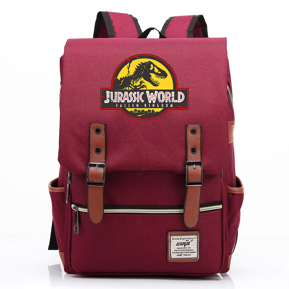 

B3302 Fashion Dinosaur Jurassic Park World Buckle Children School bag Teenagers Student Schoolbags Women Bagpack Men Backpack