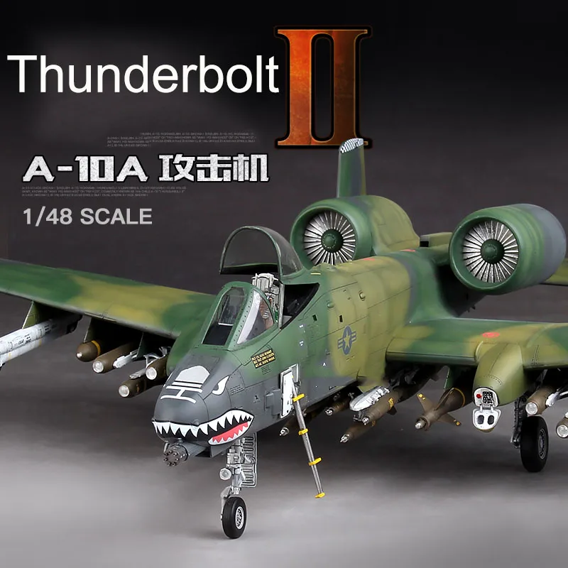 

80323 American A-10A Thunderbolt II Warthog Combat Attack Aircraft 1/48 Adult Assembled Model