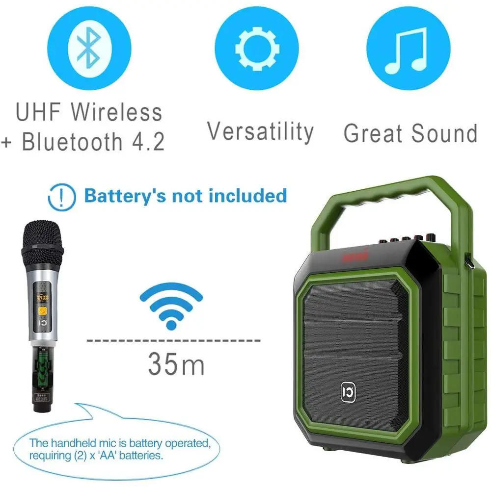 Входное устройство HIFI караоке динамик беспроводной стерео портативный сабвуфер