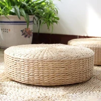 natural straw hand woven round sitting cushion japanese tatami floor natural cattail mat room floor straw padded multifunction
