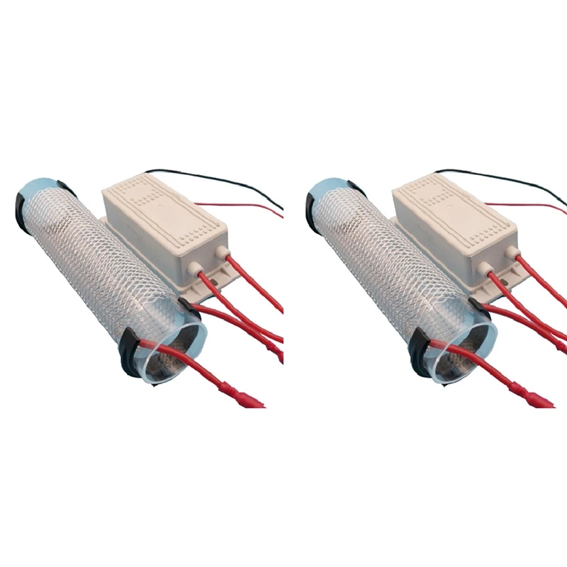 

2 Pcs 10G/H Silicone Tube For Air Purification Ozone Generator Silicone Tube Generator, DC12V & AC220V