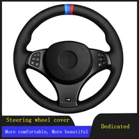 car steering wheel cover braid wearable genuine leather for bmw x3 m sport e83 2005 2006 2007 2008 2009 2010