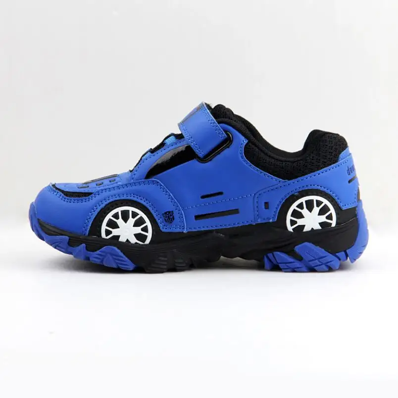 Модные кроссовки для мальчиков и девочек модель автомобиля кожаные маленьких