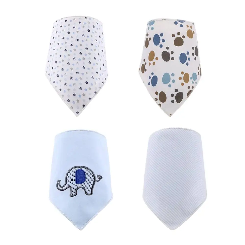4 шт./лот детские нагрудники бандана милые Мультяшные треугольные и Отрыжка