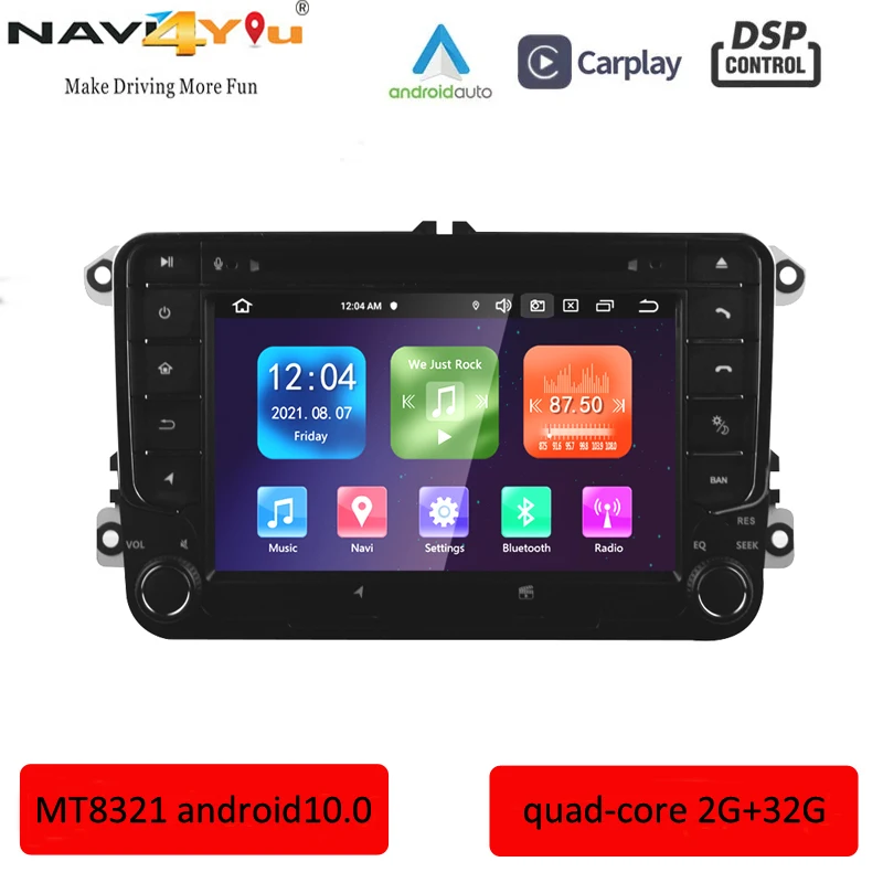 Автомобильный DVD-плеер MTK8321 на Android 10 0 7 дюймов GPS для VW Golf Passat B6 Touran Polo Sedan с DSP CarPlay