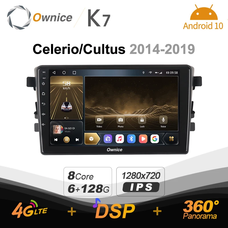 Автомобильная Мультимедийная система Ownice K7 Android 10 0 6 ГБ + 128 Гб для SUZUKI CELERIO/Culture