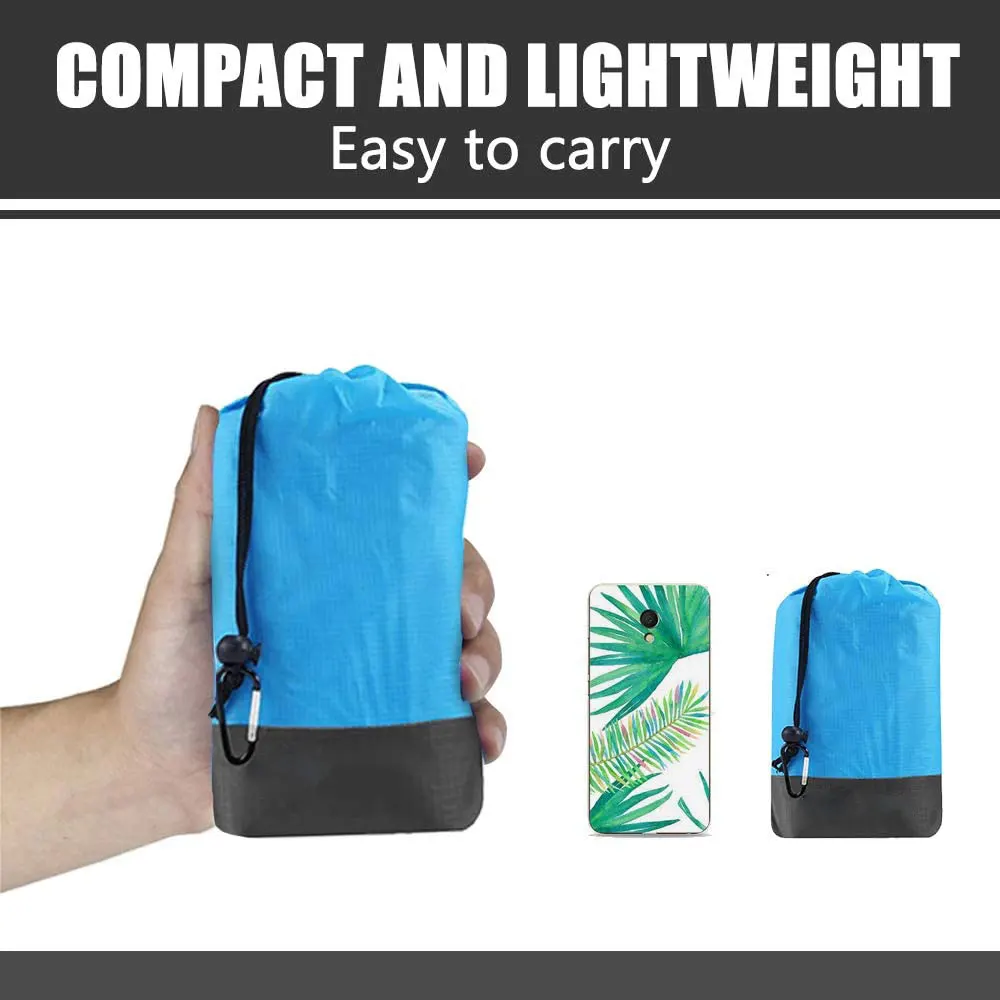 Large Beach Towels Mat Anti Sand-free Beach Anti Sand Beach Blanket Oversized Pocket Picnic 4 Anchor Wind Prevent Sand Proof