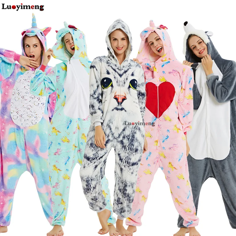 Фланелевая Пижама для мужчин и женщин Kigurumi Unisex с героями мультфильмов |