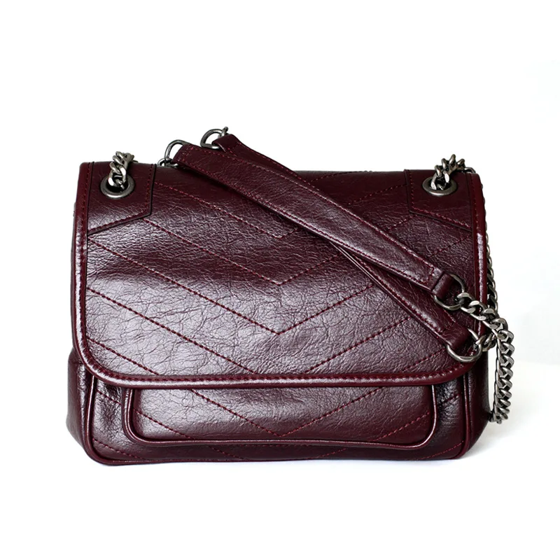 Новинка 2020 складная сумка почтальонка из бычьей кожи в стиле ретро с V образным