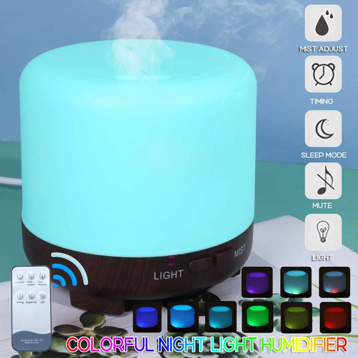 

Ароматерапевтический диффузор, 200 мл, увлажнитель воздуха с USB-зарядкой светодиодный светильник кой