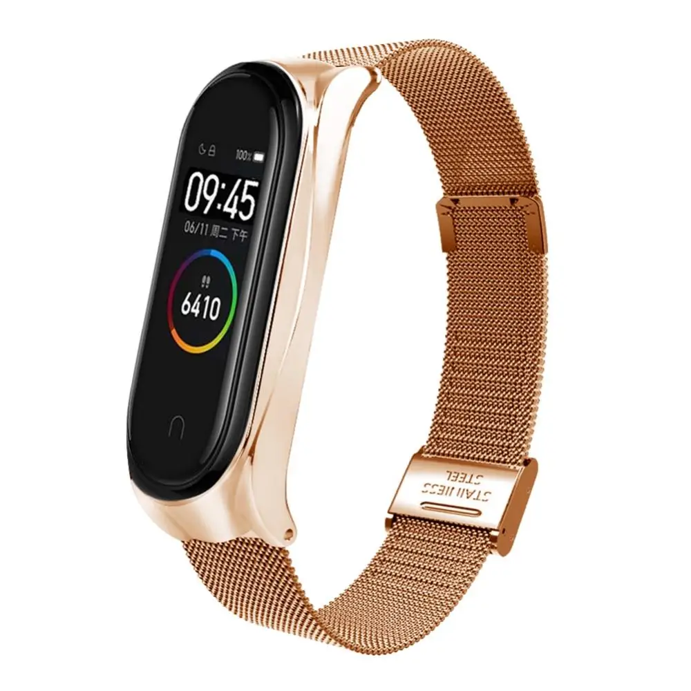 

Mi Band 3 4 Wrist Strap Metal Screwless Stainless Steel Stra for Xiaomi Mi Band 4 3 Smart Bracelet Wristband Strap Pulseira