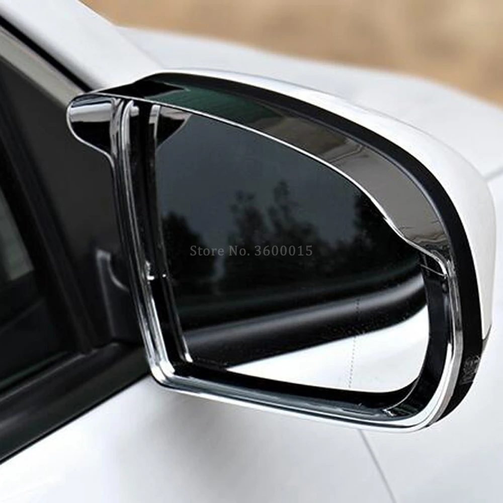 For Jeep Compass 2017-2020 2021 Chrome Side View Rearview Door Mirror Visor Sun shade Rain Guard Shield Exterior Car Accessories |