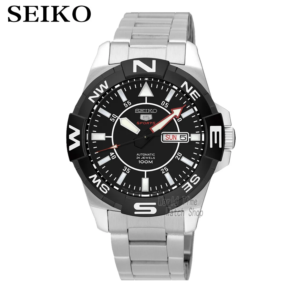 Seiko часы мужские 5 автоматические часы лучший бренд класса люкс водонепроницаемые спортивные механические наручные часы мужские часы relogio masculino reloj hombre erkek kol saati montre homme zegarek meski SRP637K1 - Цвет: SRPA65J1-A