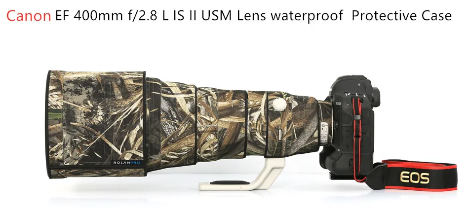 Линзы rolanpro одежда камуфляж дождевик для Canon EF 400 мм F/2,8 L IS II USM объектив защитный чехол пистолеты рукав камера пальто