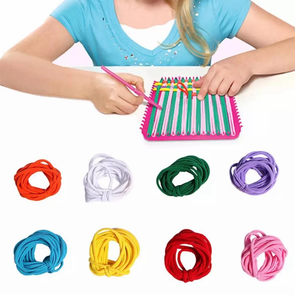 

Children's DIY Braided Elastic Rope 8 Colors Girl Hand-woven Toy Nylon Material Braided Wire To Make Up Creative Toys