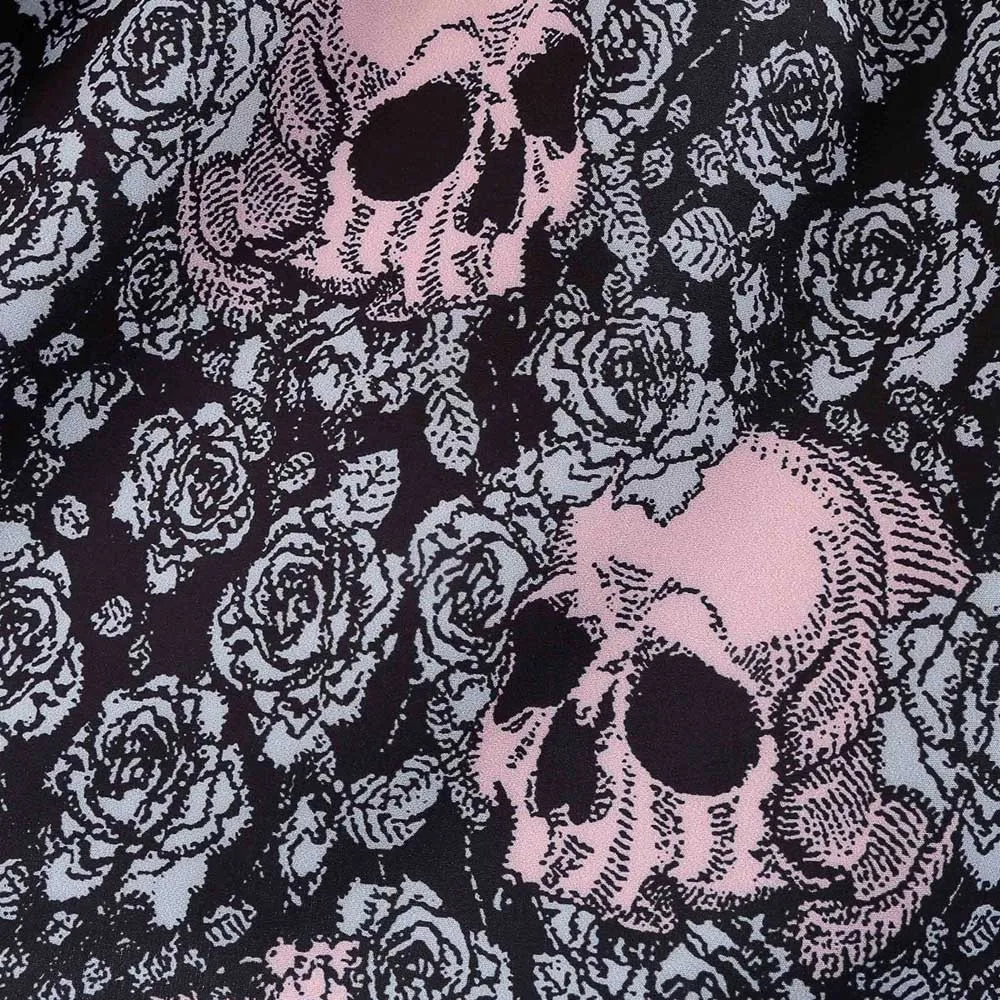 Женское платье в стиле рокабилли с круглым вырезом и цветочным принтом |