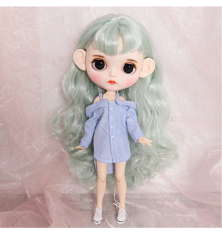ICY factory blyth кукла на заказ кукла 1/6 bjd белая кожа суставное тело, новое матовое лицо открытый рот закрытые глаза