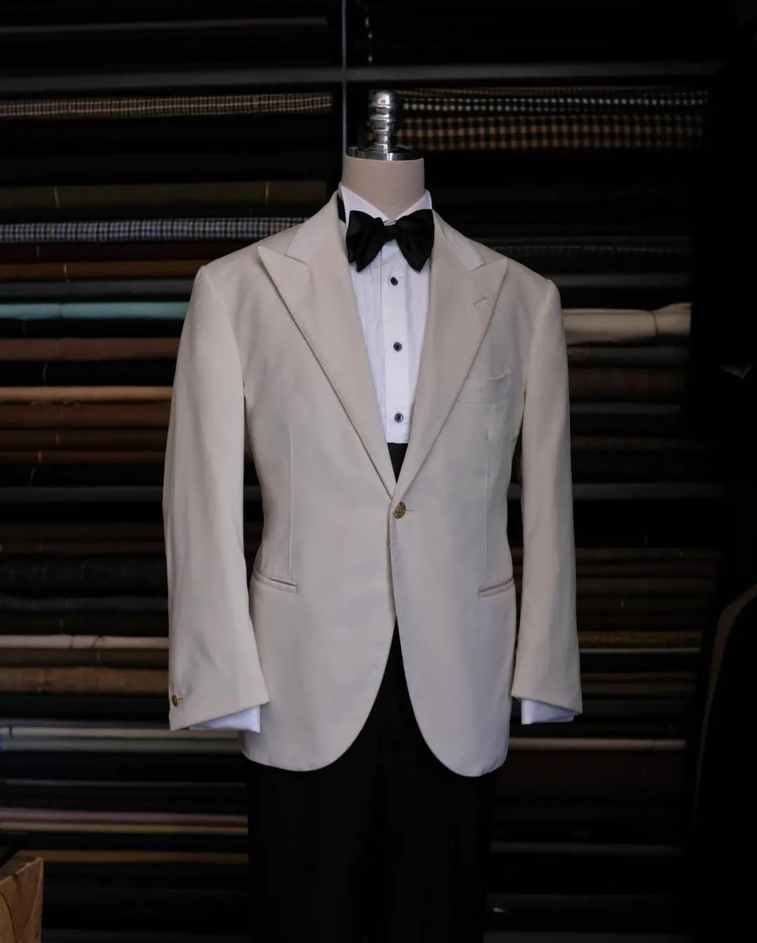 

(Jacket+Pants) Beige Business Peak Lapel 2 Piece Groom Tuxedos For Wedding Formal Prom Suit Party Evening Blazer Custom Made