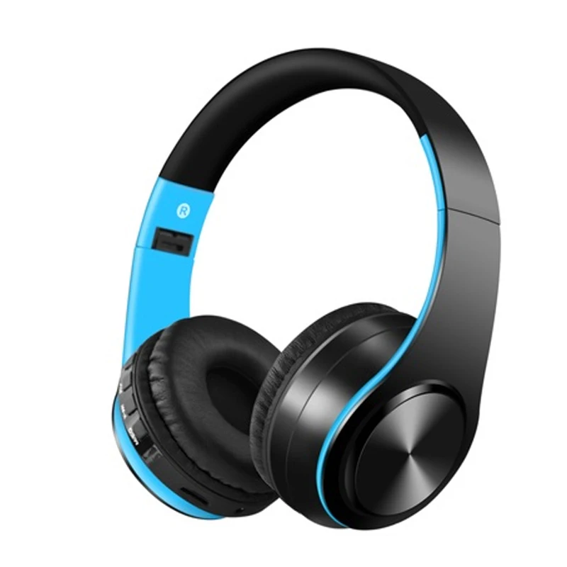 blue HATOSTEPED беспроводные eнаушники игровые Bluetooth наушники-вкладыши с микрофоном/FM для мобильного телефона ПК Музыка беспроводные наушники - Цвет: blue
