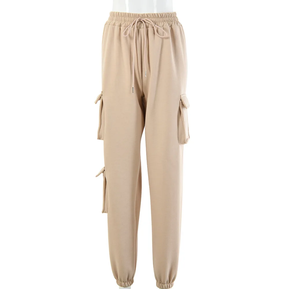 

Fashion Women's Cargo Pants 2020 High Waist Multi-Pocket Winter Loose Sweatpants Women Joggers Streetwear Trousers Overalls