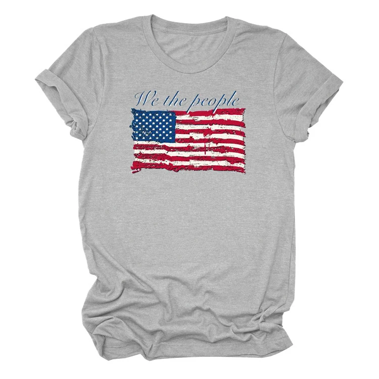 Патриотическая рубашка с американским флагом 2020 женская футболка на День