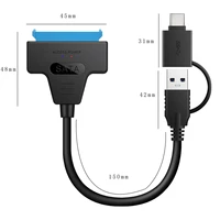 xiwai type c usb 3 0 male to sata 22 pin 2 5 hard disk driver ssd adapter cable for macbook laptop