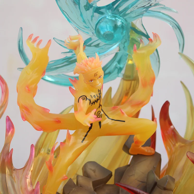 

35cm Anime gk Statue Uzumaki Narudo Uchiha Sasuke PVC Figure Collectible Model Toys